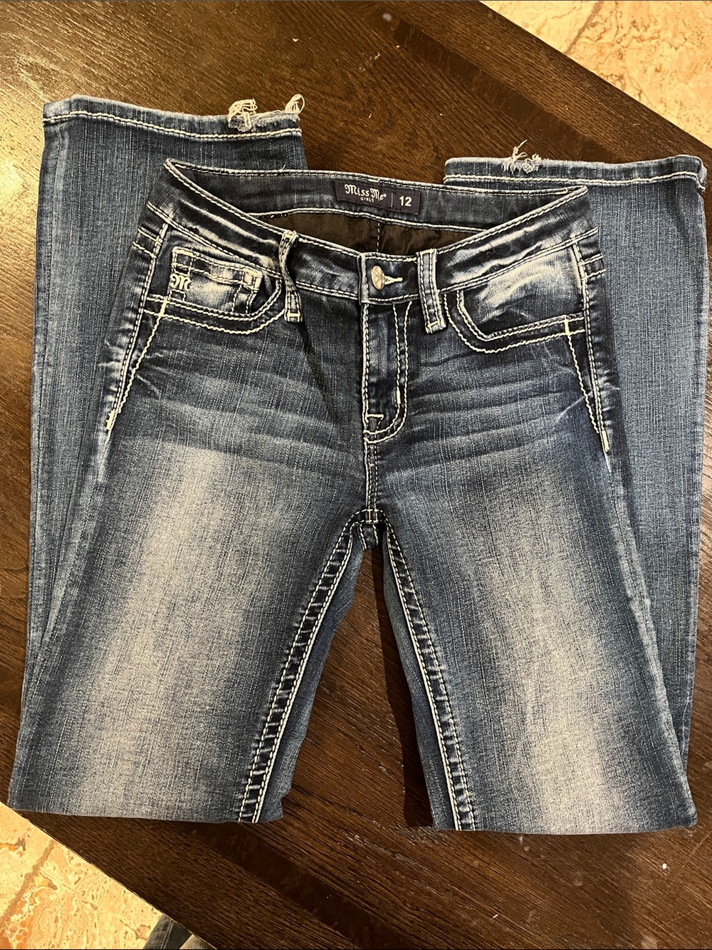 Miss Me Women's Medium Blue Skinny Jeans with Fading